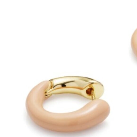 Mayamar Pink Enamel Huggie Hoops - Picture 5 of 5